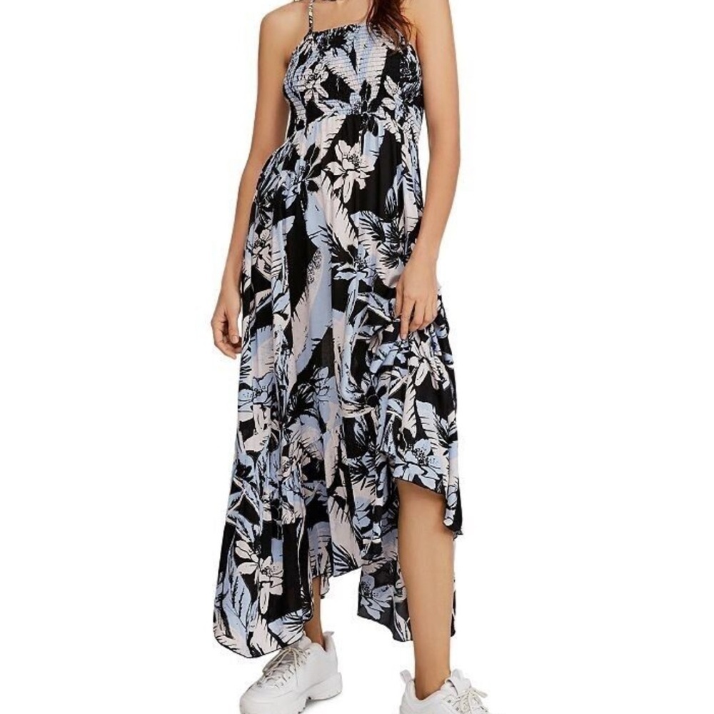 Free People Black and White Asymmetrical Sundress